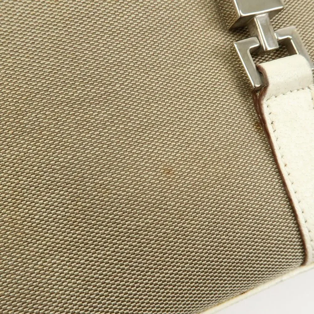 Gucci Jackie Canvas & Leather Hobo Bag Beige